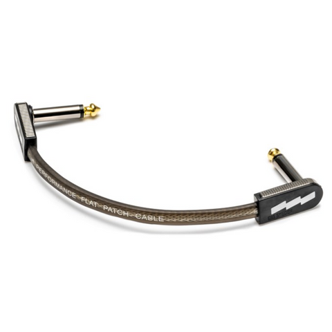 EBS PCF-HP-10 10cm (3.94") High Performance Black Gold Flat Patch Cable Angle-Angle-ThePedalGuy