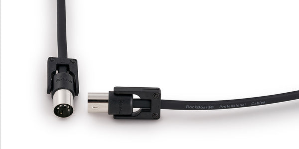 Rockboard FlaX Plug Midi Cable, 6.56', Black with Hex key-ThePedalGuy