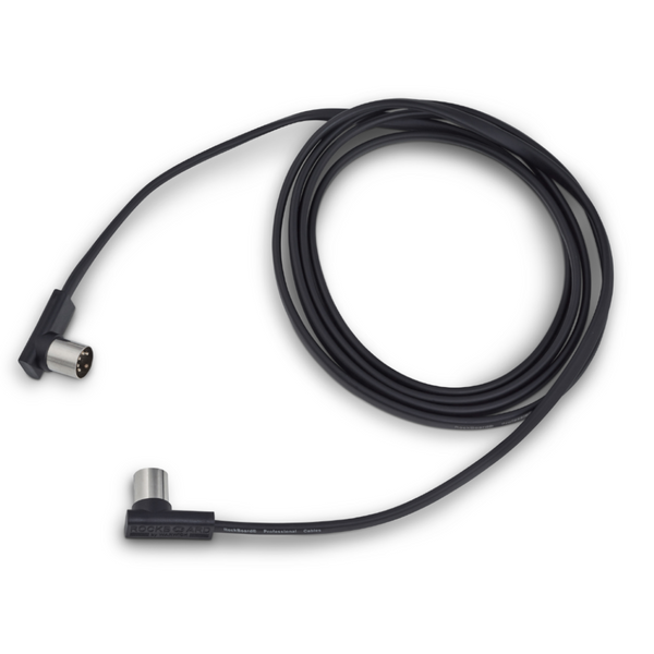 Rockboard Flat Patch MIDI Cable, 9.84' Black-ThePedalGuy