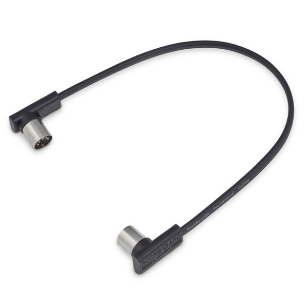 Rockboard Flat Patch MIDI Cable, 11.81" Black-ThePedalGuy