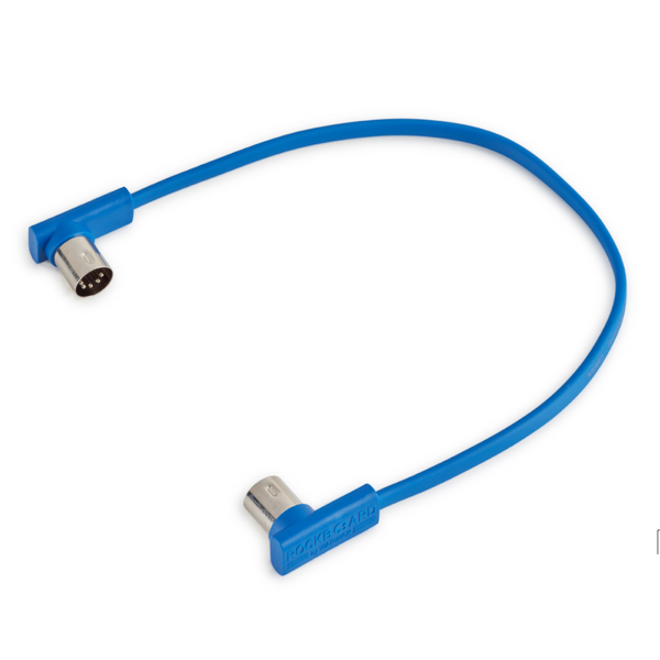 Rockboard Flat Patch MIDI Cable, 11.81" Blue-ThePedalGuy