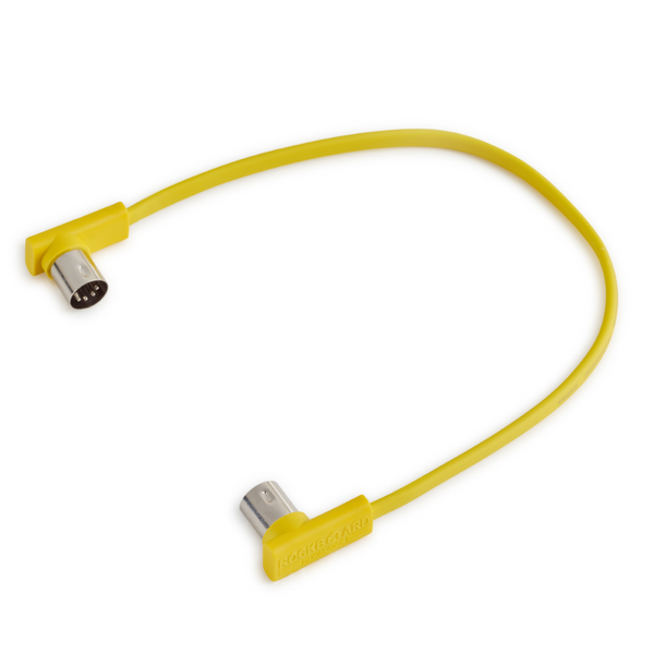 Rockboard Flat Patch MIDI Cable, 11.81" Yellow-ThePedalGuy