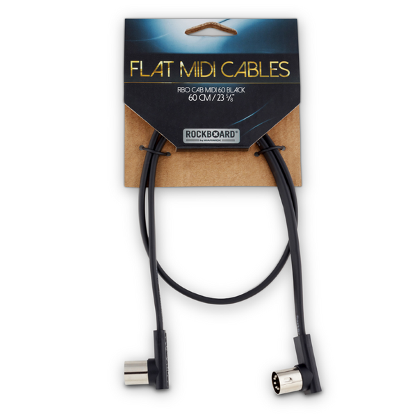 Rockboard Flat Patch MIDI Cable, 1.96' Black-ThePedalGuy