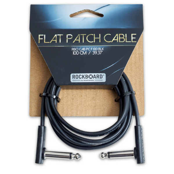 RockBoard Flat Patch Cables 3.28' Black-ThePedalGuy