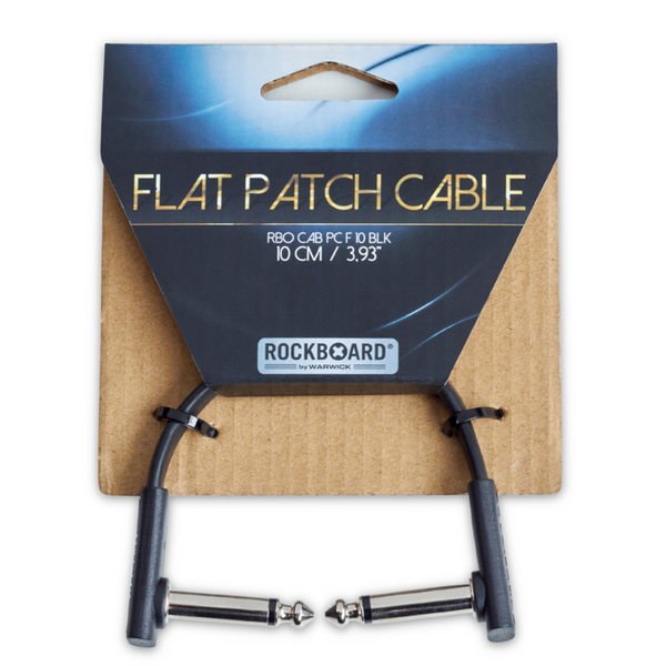 RockBoard Flat Patch Cables 3.94" Black-ThePedalGuy