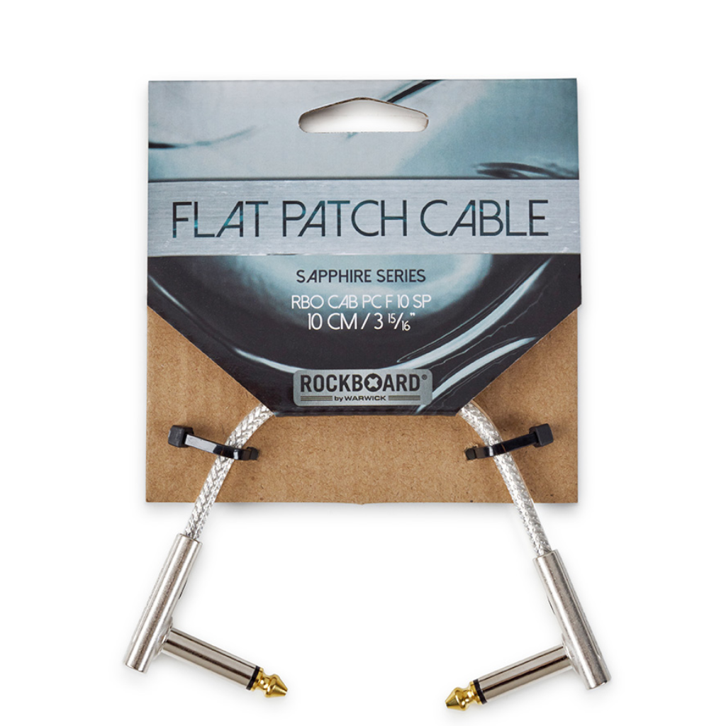 RockBoard Flat Patch Cables 3.94" Sapphire-ThePedalGuy