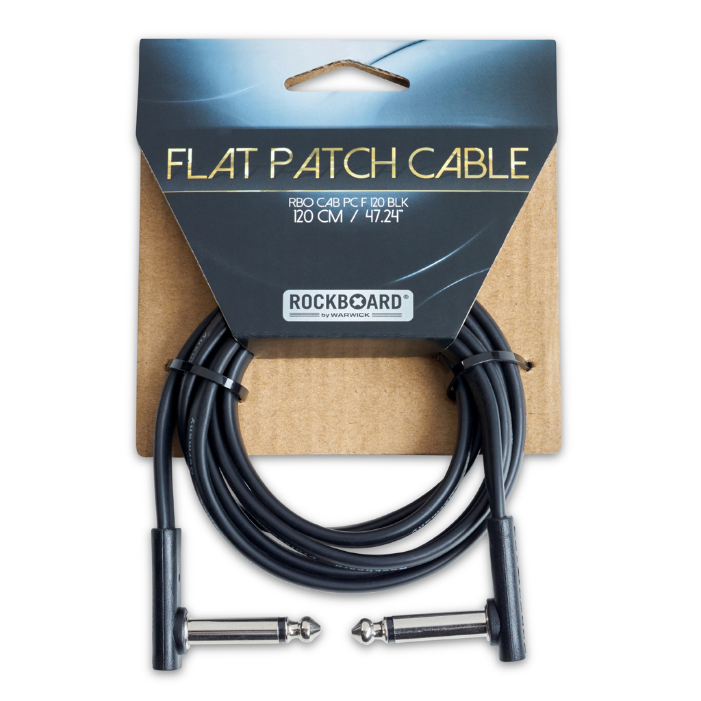 RockBoard Flat Patch Cables 3.93' Black-ThePedalGuy