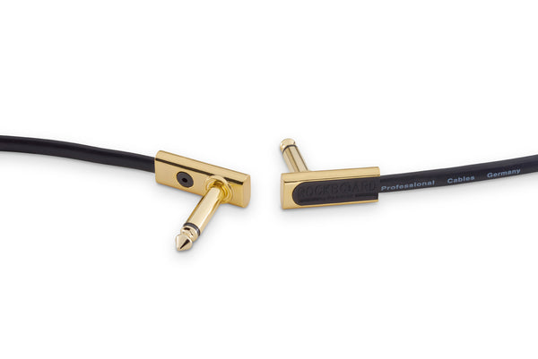 RockBoard Flat Patch Cables 3.93' Gold-ThePedalGuy