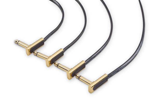 RockBoard Flat Patch Cables 3.93' Gold-ThePedalGuy