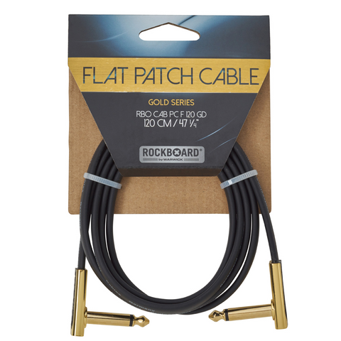 RockBoard Flat Patch Cables 3.93' Gold-ThePedalGuy