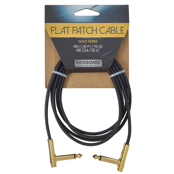 RockBoard Flat Patch Cables 4.59' Gold-ThePedalGuy