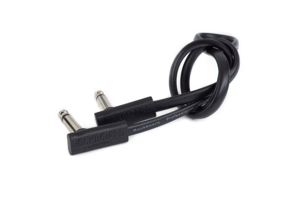 RockBoard Flat Patch Cables 7.87" Black-ThePedalGuy