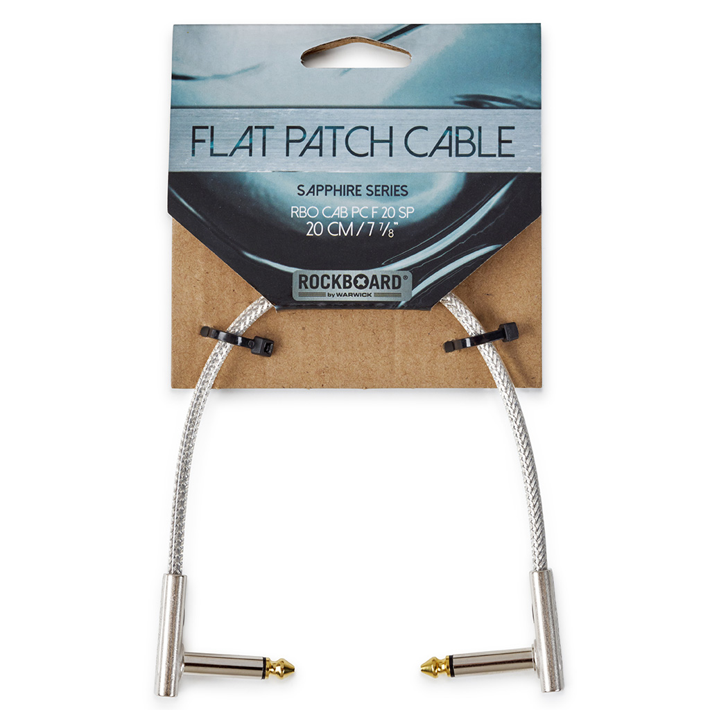 RockBoard Flat Patch Cables 7.87" Sapphire-ThePedalGuy