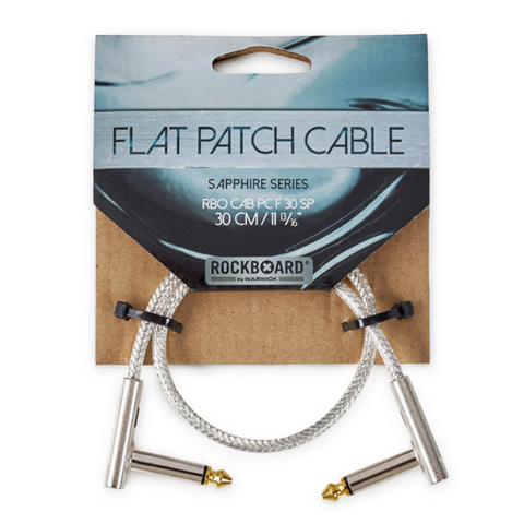 RockBoard Flat Patch Cables 11.81" Sapphire-ThePedalGuy