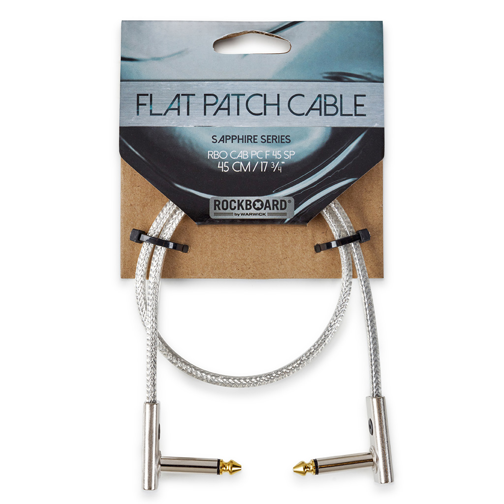 RockBoard Flat Patch Cables 1.47' Sapphire-ThePedalGuy