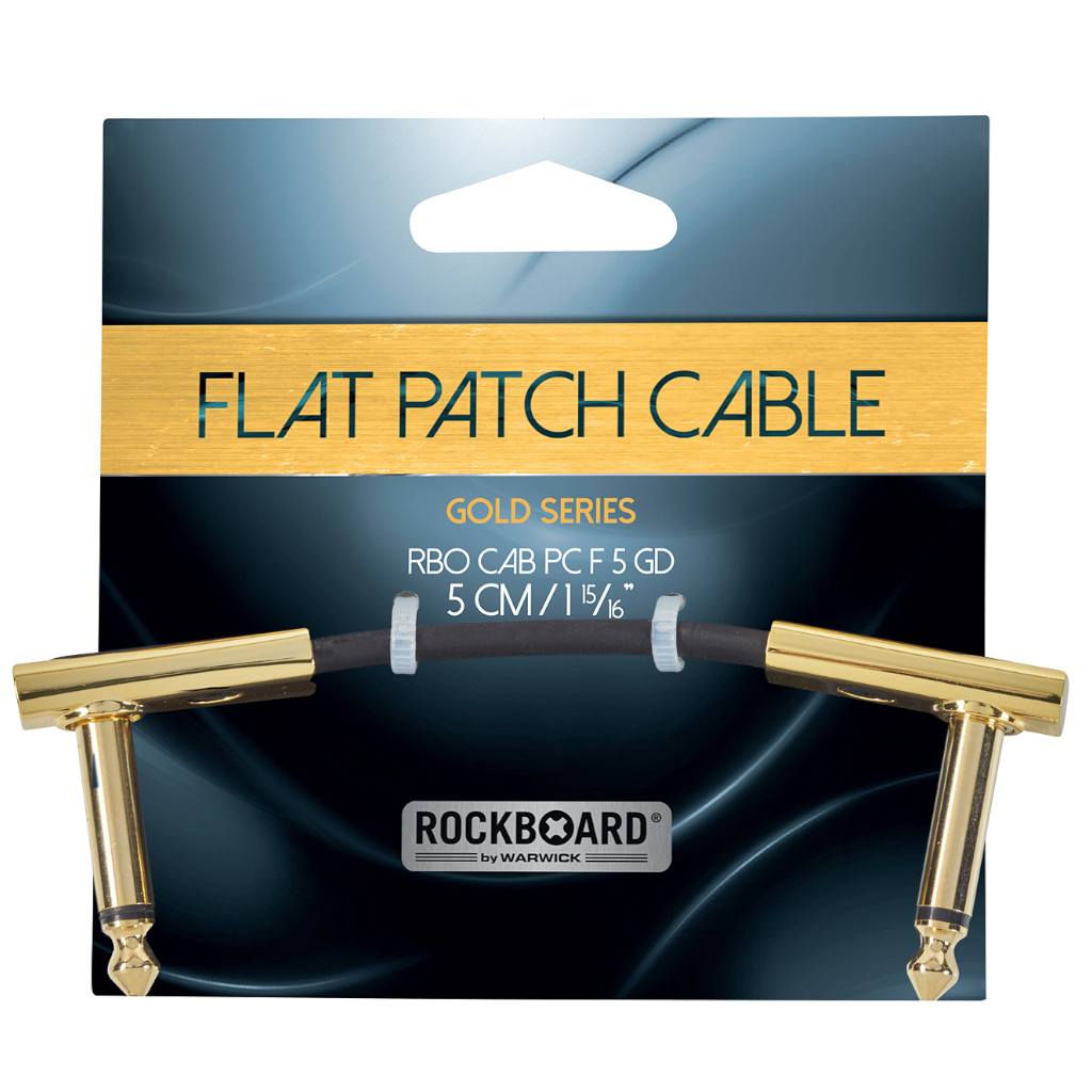 RockBoard Flat Patch Cables 1.97" Gold-ThePedalGuy
