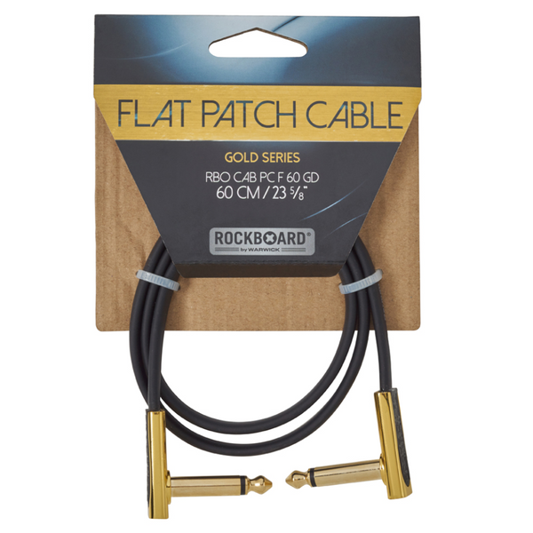 RockBoard Flat Patch Cables 1.96' Gold-ThePedalGuy