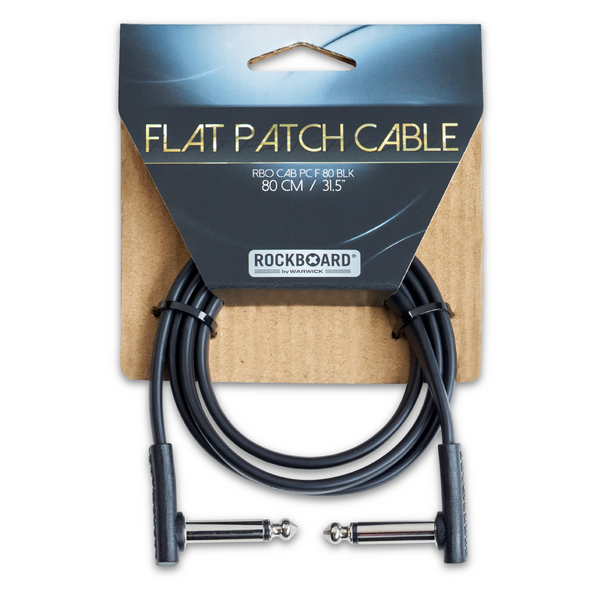 RockBoard Flat Patch Cables 2.62' Black-ThePedalGuy