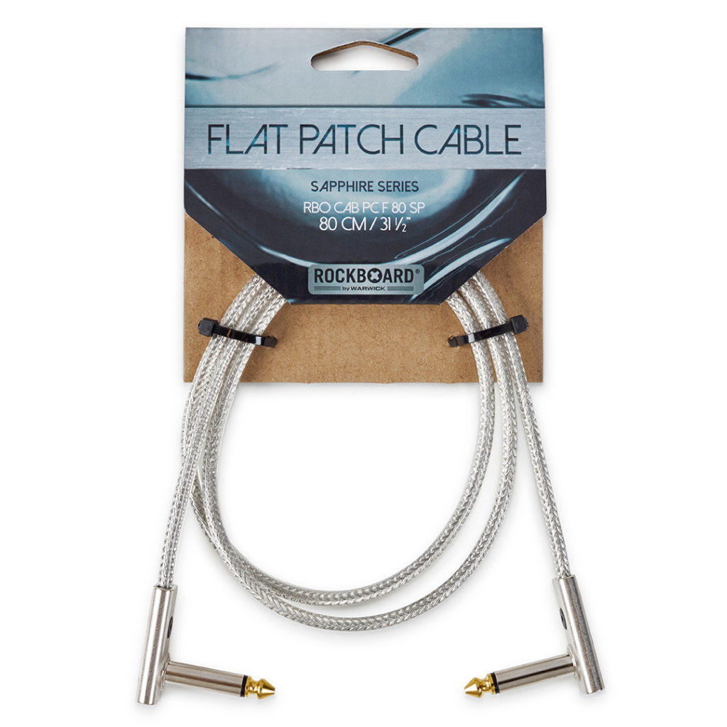 RockBoard Flat Patch Cables 2.62' Sapphire-ThePedalGuy