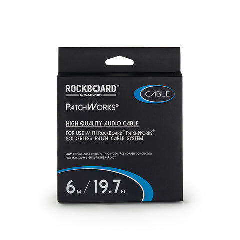 RockBoard PatchWorks Solderless Cable, 600 cm / 236 7/32" / 19.7 ft-ThePedalGuy