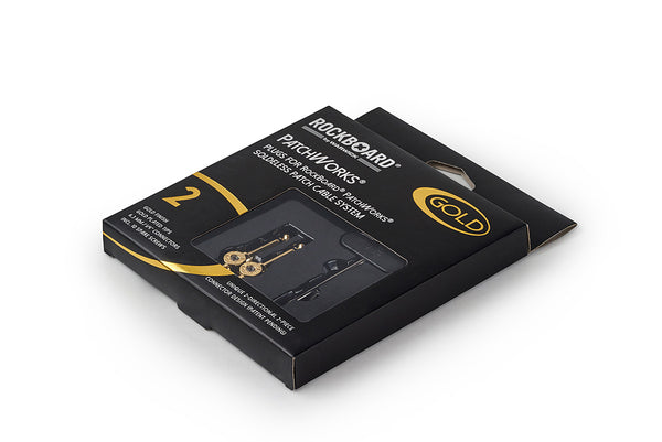 RockBoard PatchWorks Solderless Plugs, 2 pcs. - Gold-ThePedalGuy