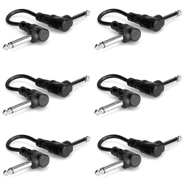 Hosa 6 in Guitar Patch Cable 6-Pack CFS-606-ThePedalGuy
