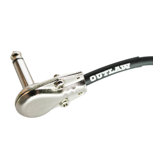 Outlaw Pedals 6" Instrument Patch Cables Right Angle 1/4" 3 Pack-ThePedalGuy