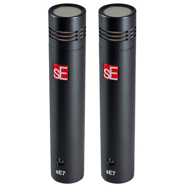 sE Electronics Factory Matched Pair of sE7 Small Diaphragm Cardioid Condenser Microphone with Clips-ThePedalGuy