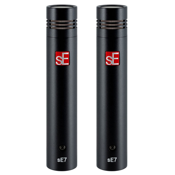 sE Electronics Factory Matched Pair of sE7 Small Diaphragm Cardioid Condenser Microphone with Clips-ThePedalGuy